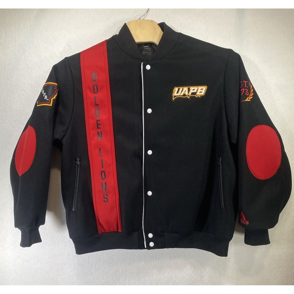 adidas Other - Adidas Varsity College Bomber Jacket Golden Lions Pine UAPB Arkansas Large C133